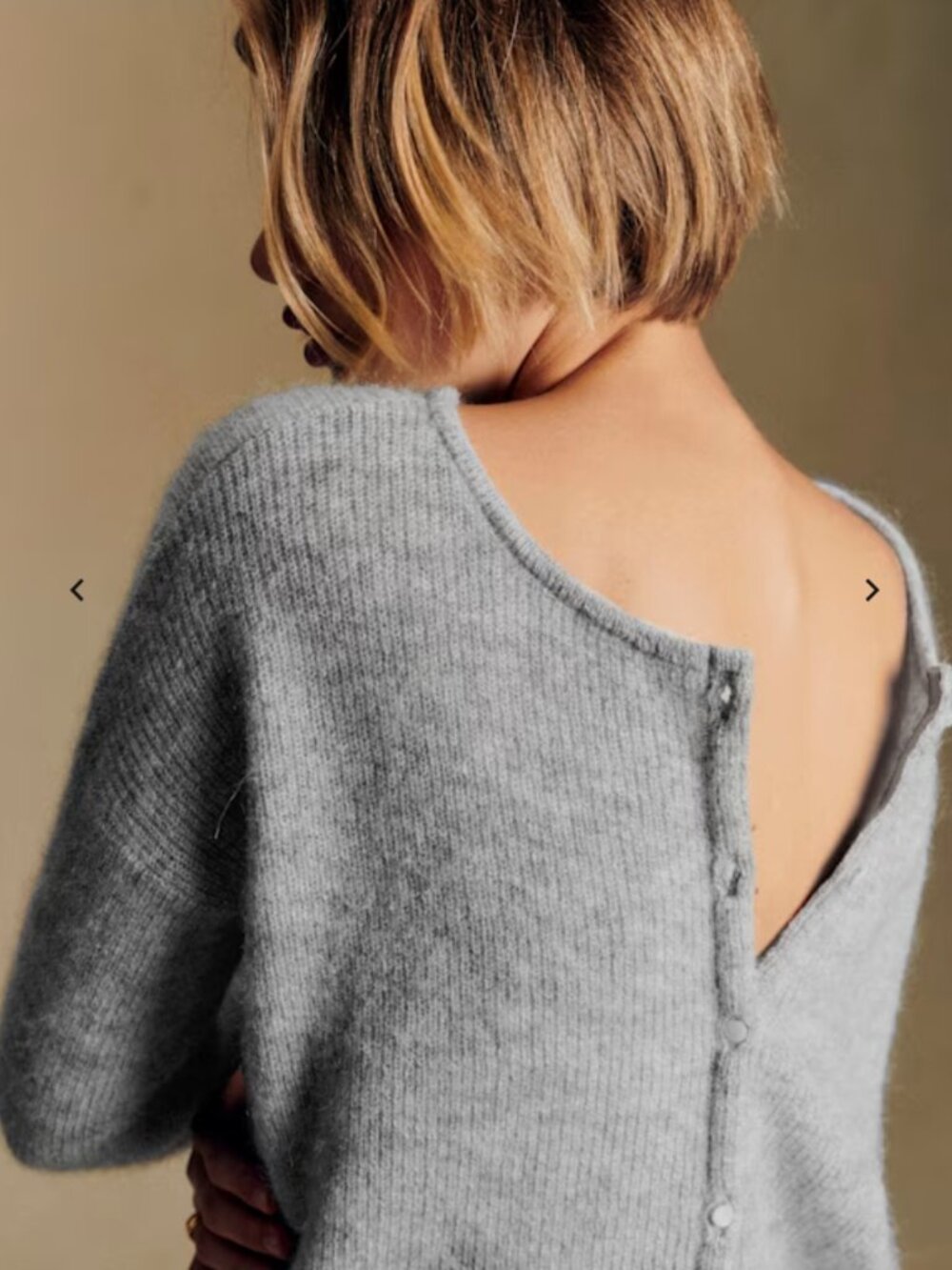 Sezane Gaspard Cardigan — Mottled Grey — Size S - Picture 7 of 8